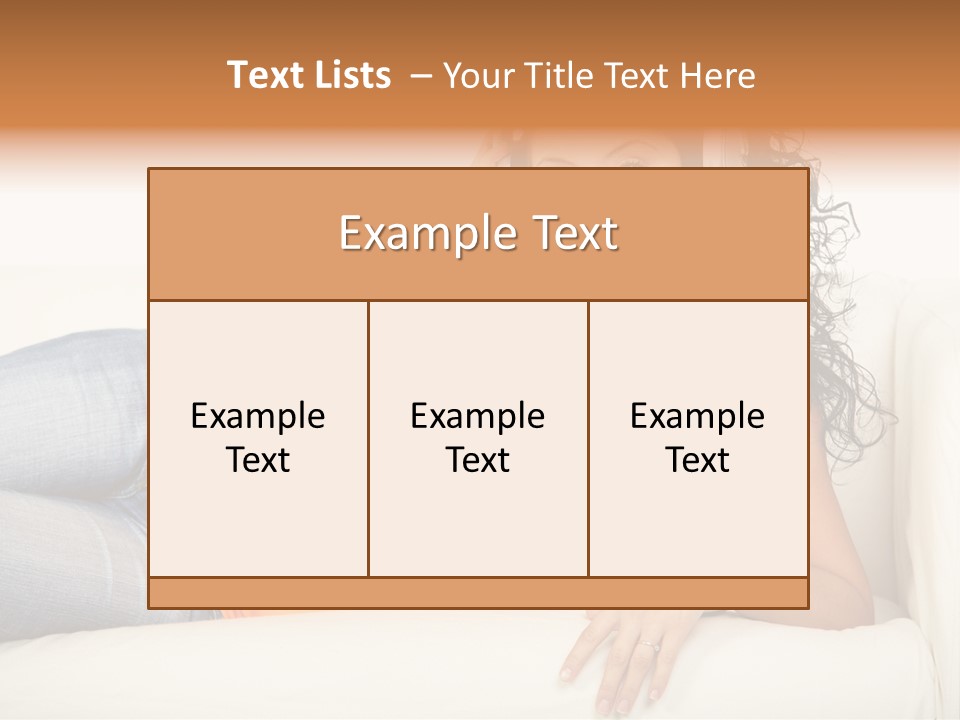 Female Furniture Living PowerPoint Template