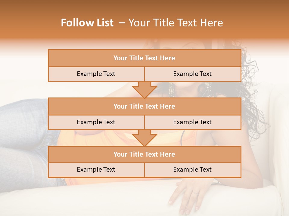 Female Furniture Living PowerPoint Template