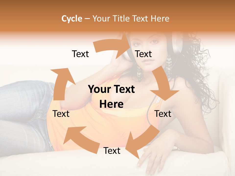 Female Furniture Living PowerPoint Template