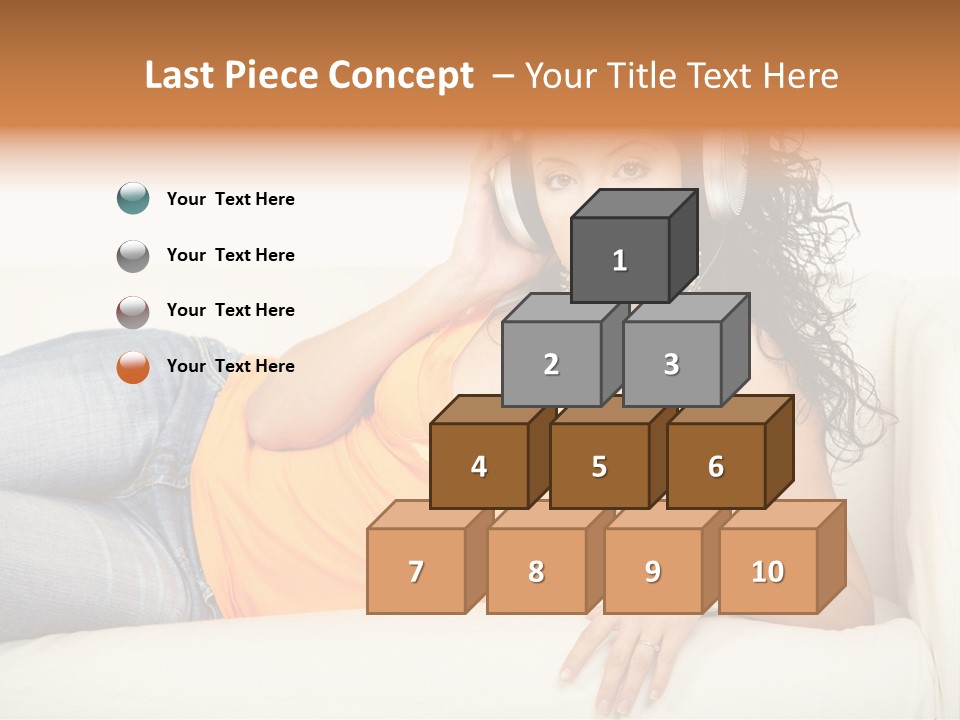 Female Furniture Living PowerPoint Template