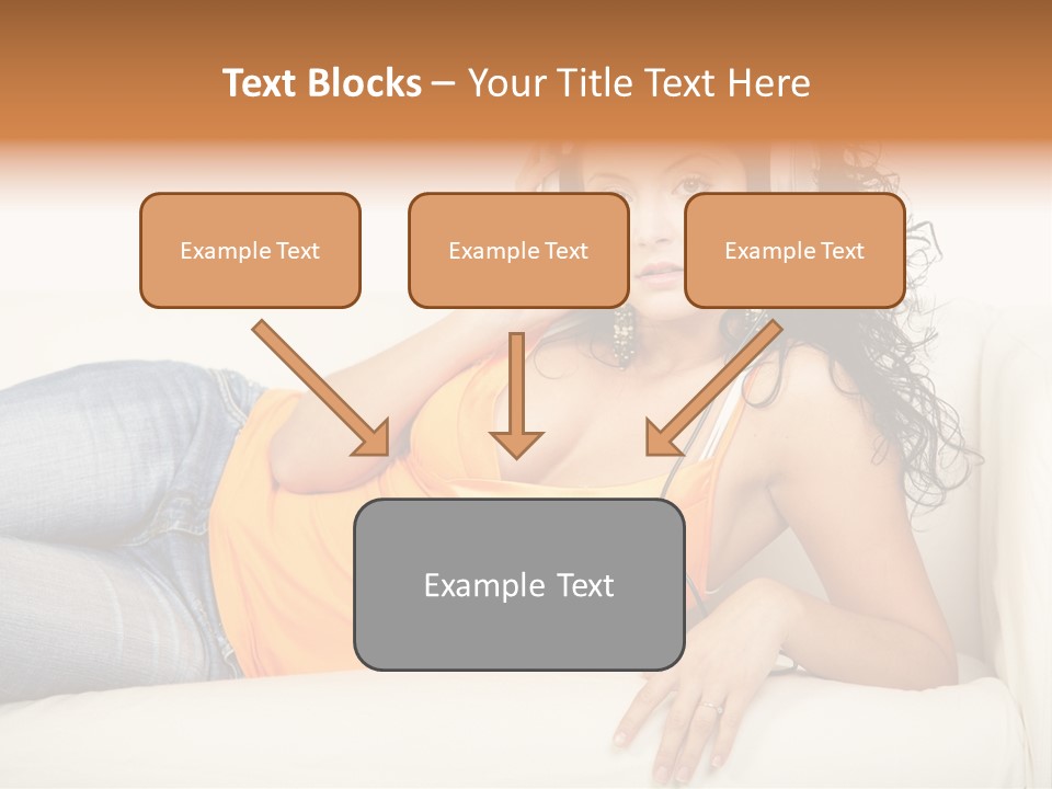 Female Furniture Living PowerPoint Template