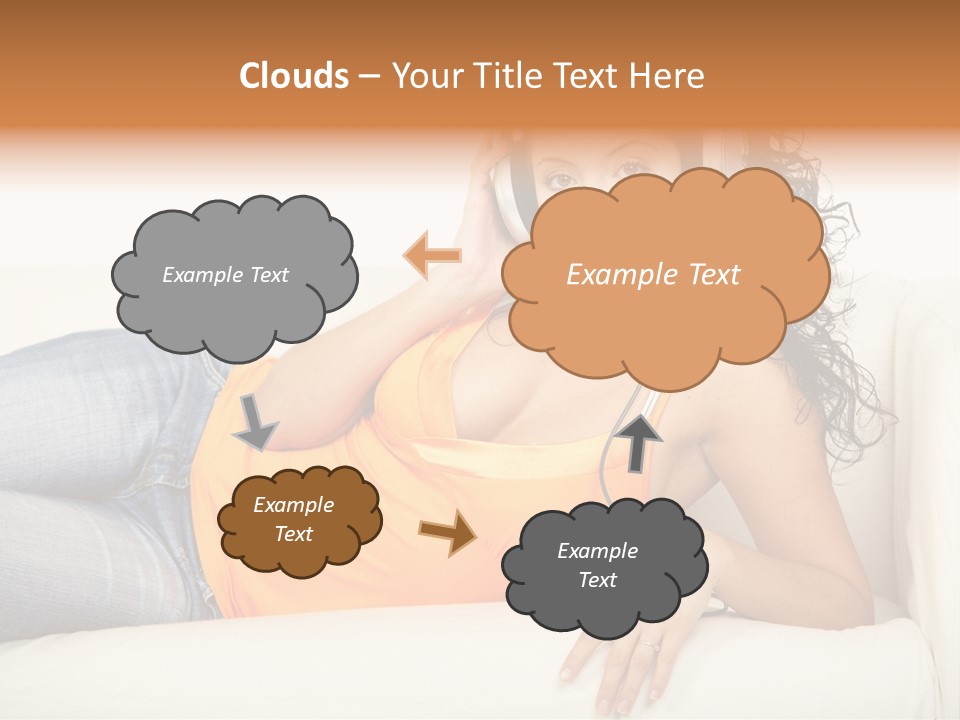 Female Furniture Living PowerPoint Template