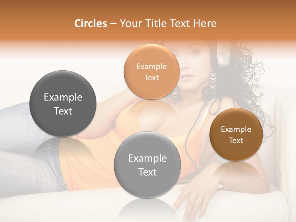 Female Furniture Living PowerPoint Template