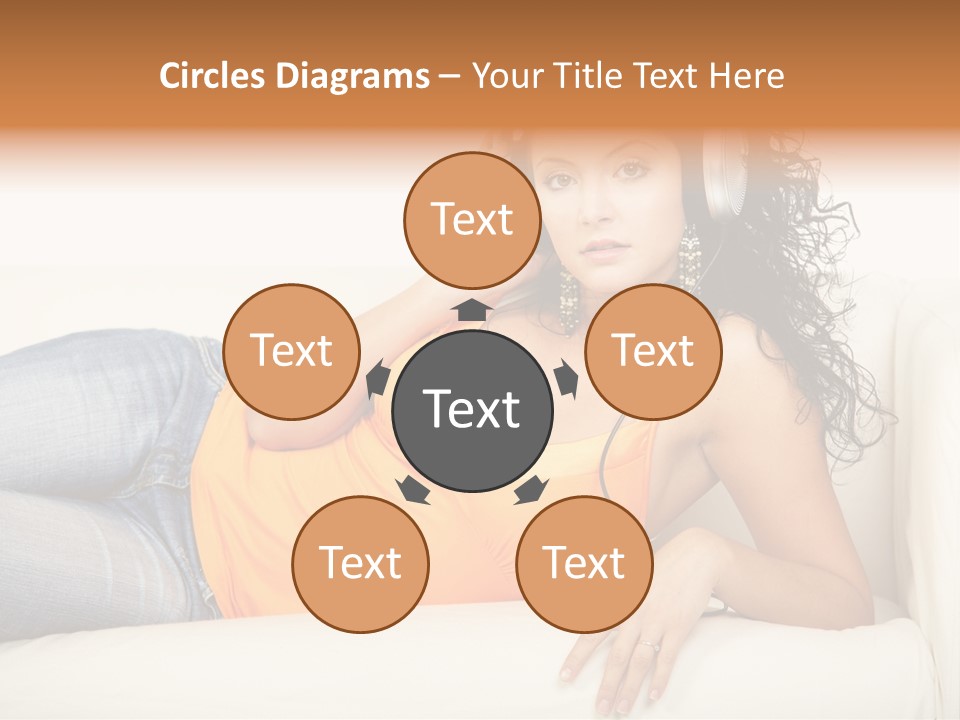 Female Furniture Living PowerPoint Template