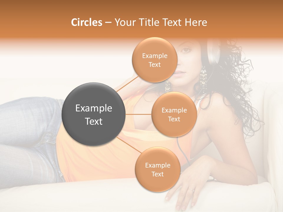 Female Furniture Living PowerPoint Template