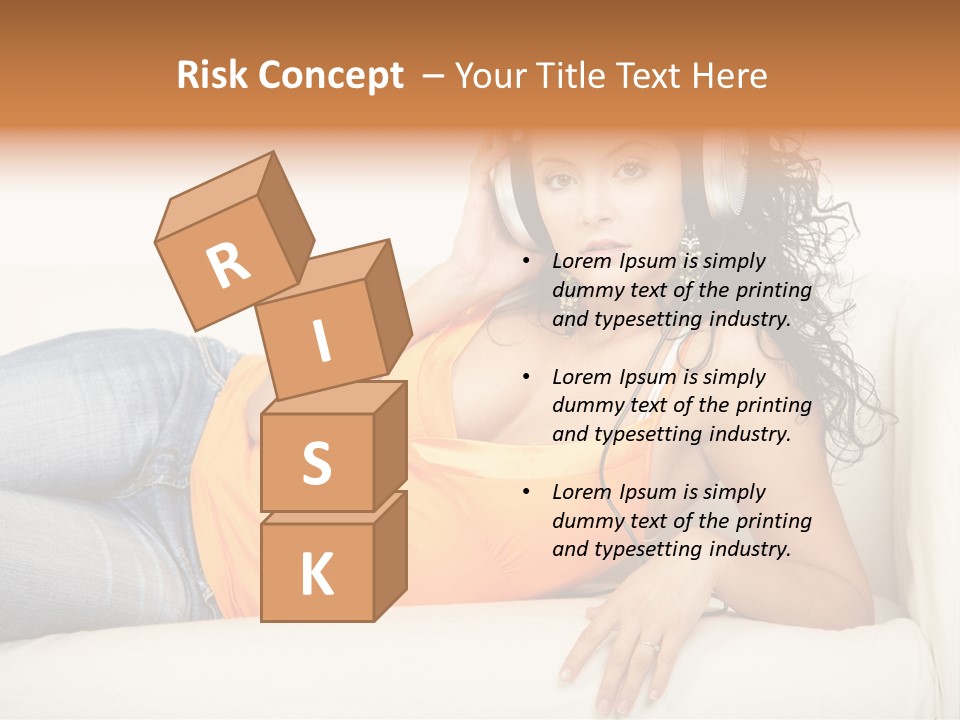 Female Furniture Living PowerPoint Template