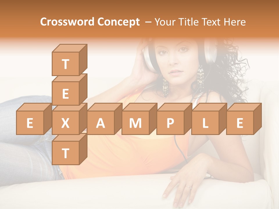 Female Furniture Living PowerPoint Template