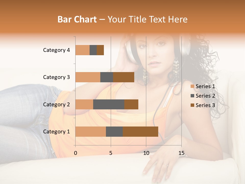 Female Furniture Living PowerPoint Template