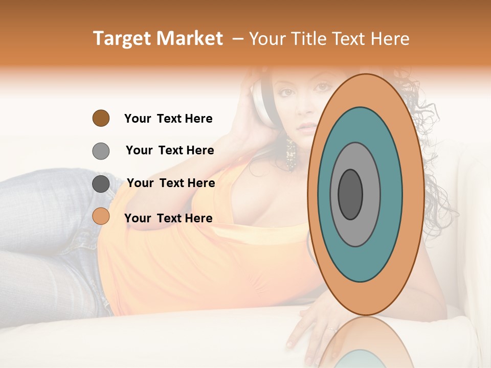 Female Furniture Living PowerPoint Template