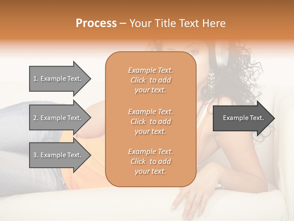 Female Furniture Living PowerPoint Template