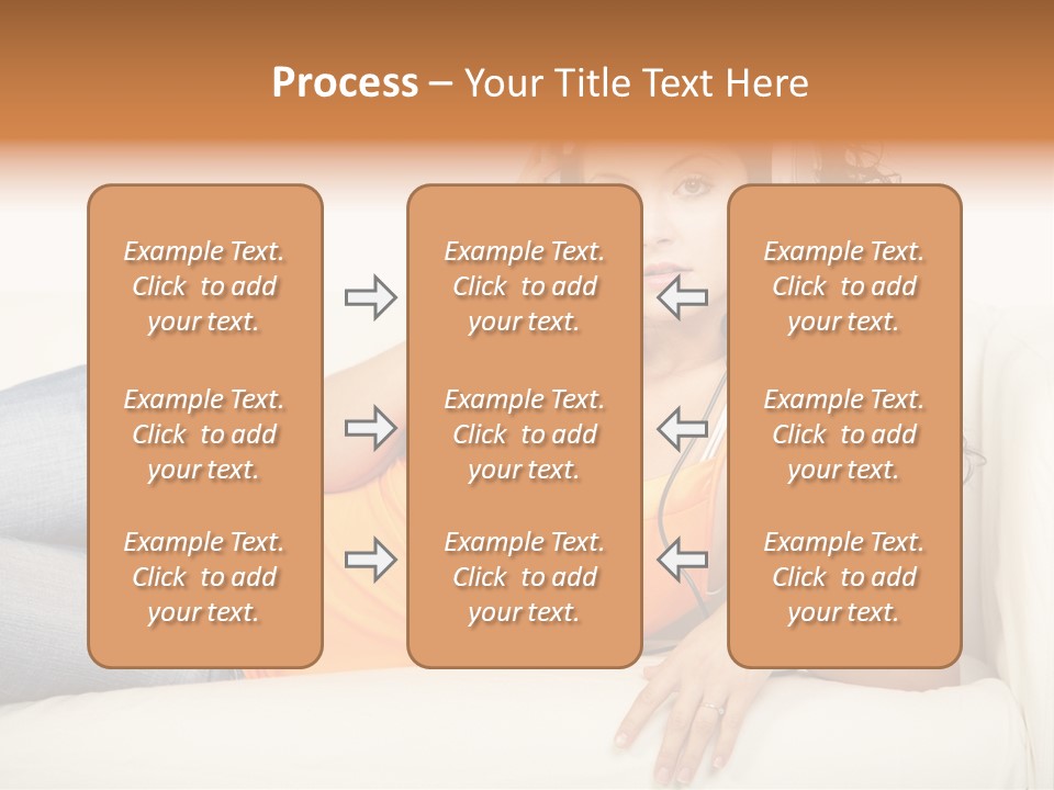 Female Furniture Living PowerPoint Template
