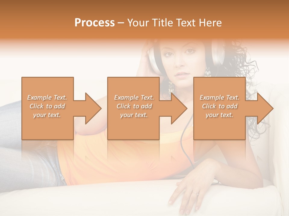 Female Furniture Living PowerPoint Template