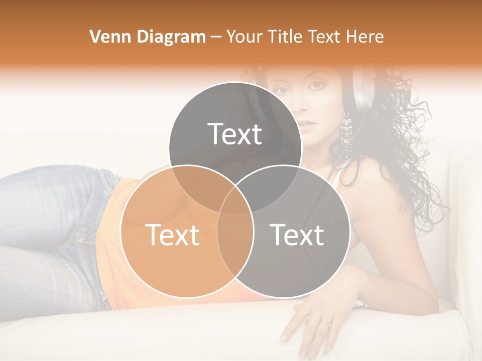 Female Furniture Living PowerPoint Template