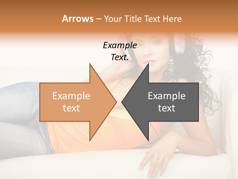 Female Furniture Living PowerPoint Template