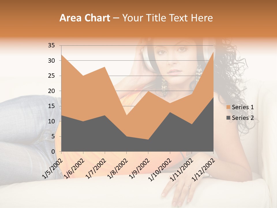 Female Furniture Living PowerPoint Template