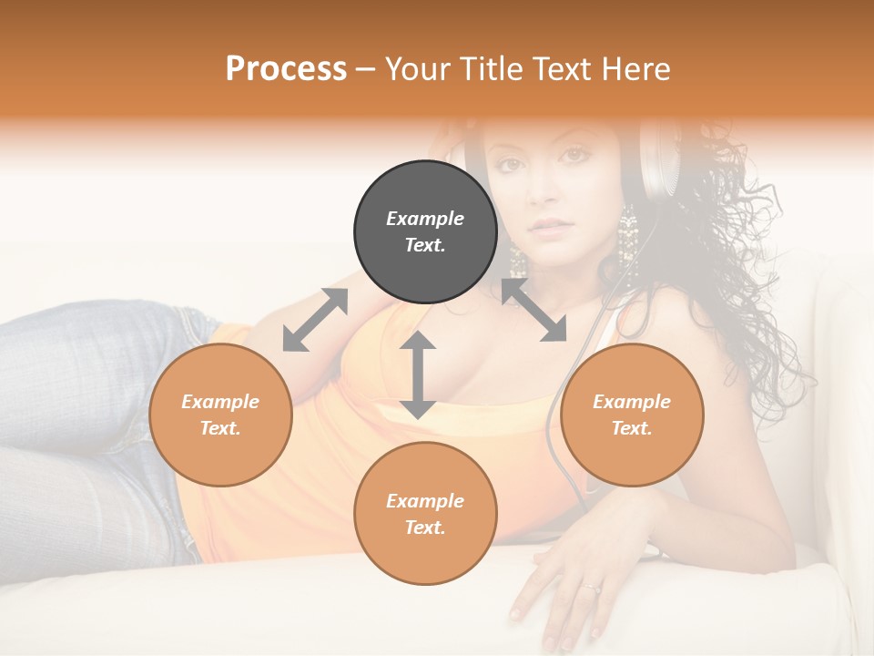 Female Furniture Living PowerPoint Template