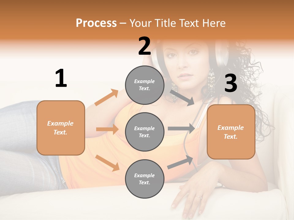 Female Furniture Living PowerPoint Template