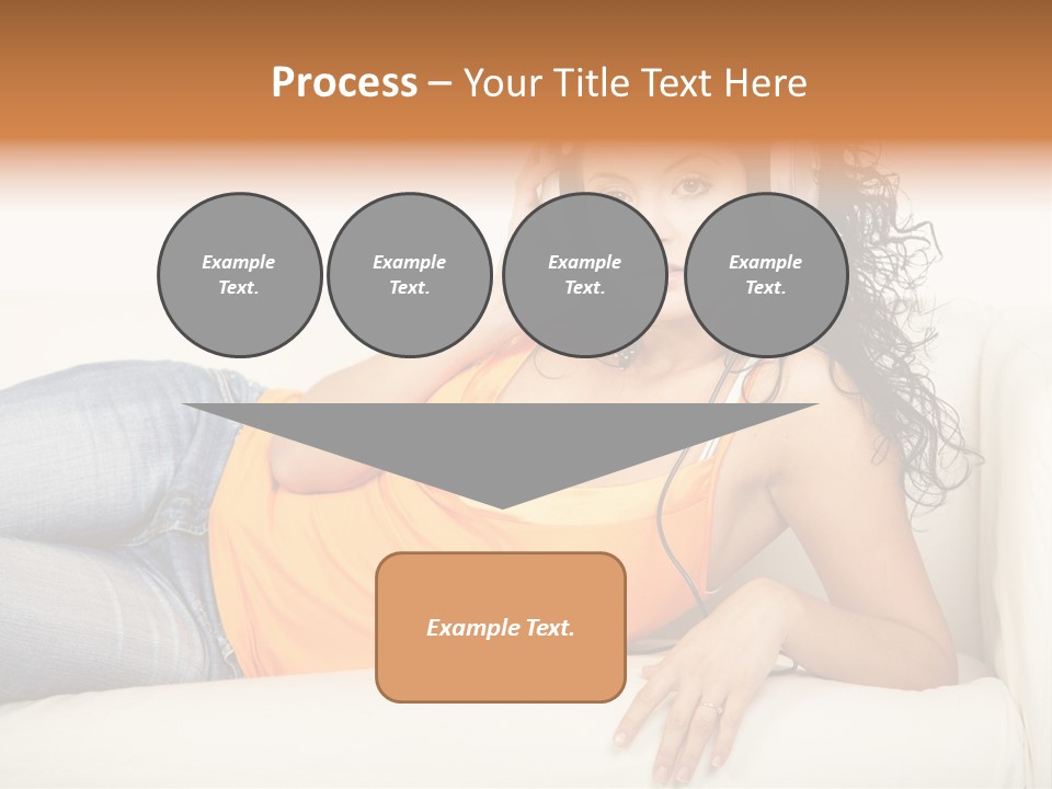 Female Furniture Living PowerPoint Template