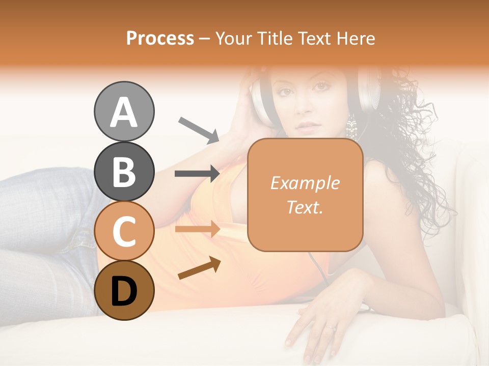 Female Furniture Living PowerPoint Template