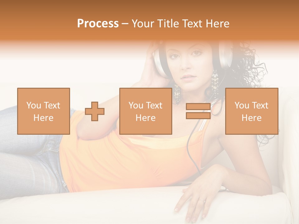 Female Furniture Living PowerPoint Template