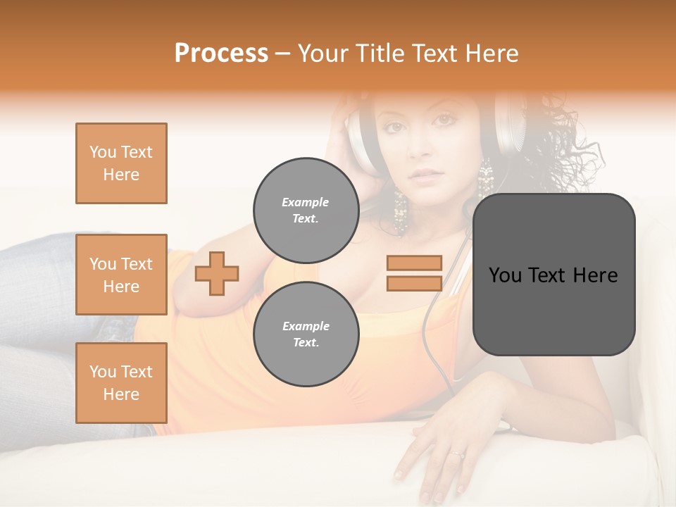 Female Furniture Living PowerPoint Template