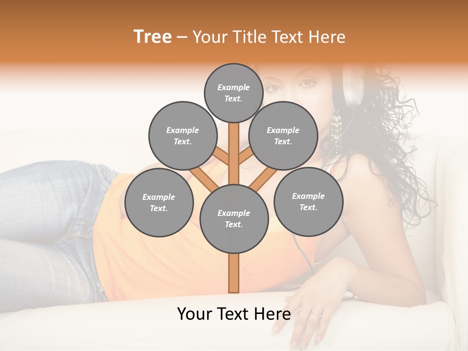 Female Furniture Living PowerPoint Template