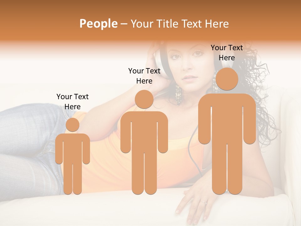 Female Furniture Living PowerPoint Template