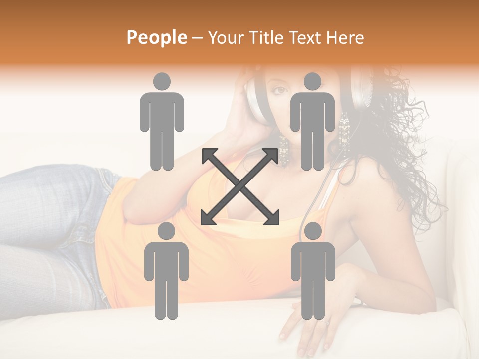 Female Furniture Living PowerPoint Template