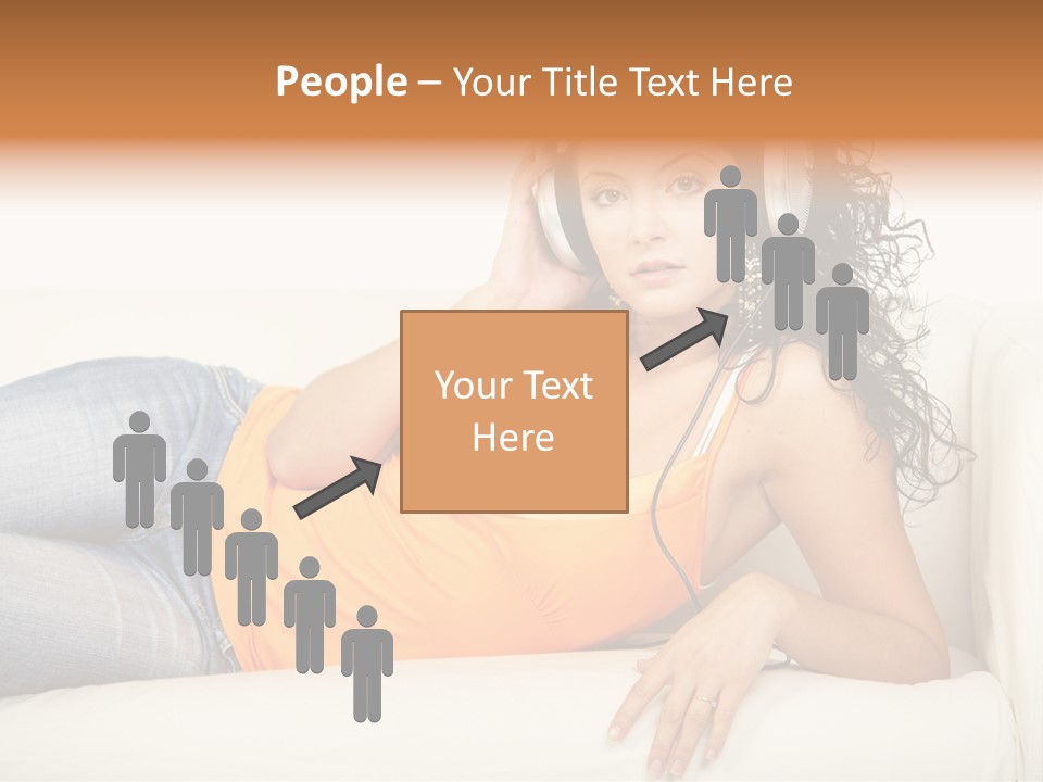 Female Furniture Living PowerPoint Template