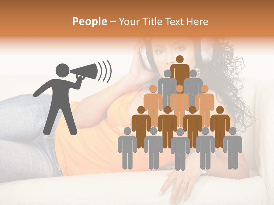 Female Furniture Living PowerPoint Template