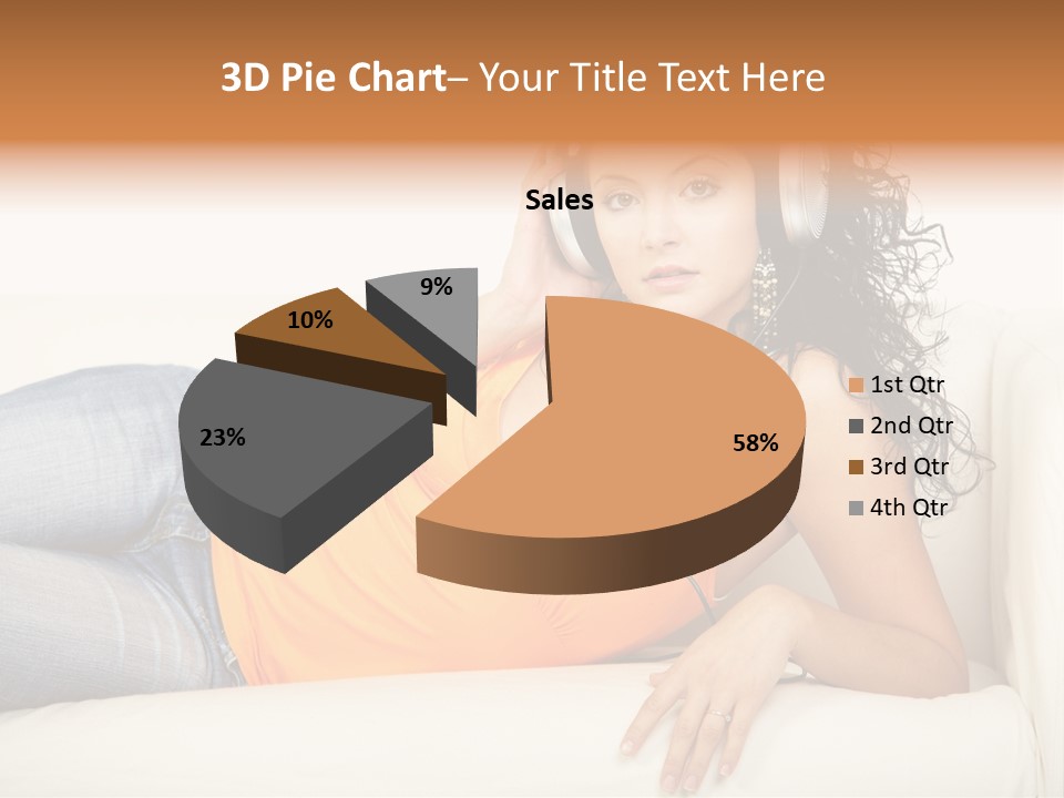 Female Furniture Living PowerPoint Template