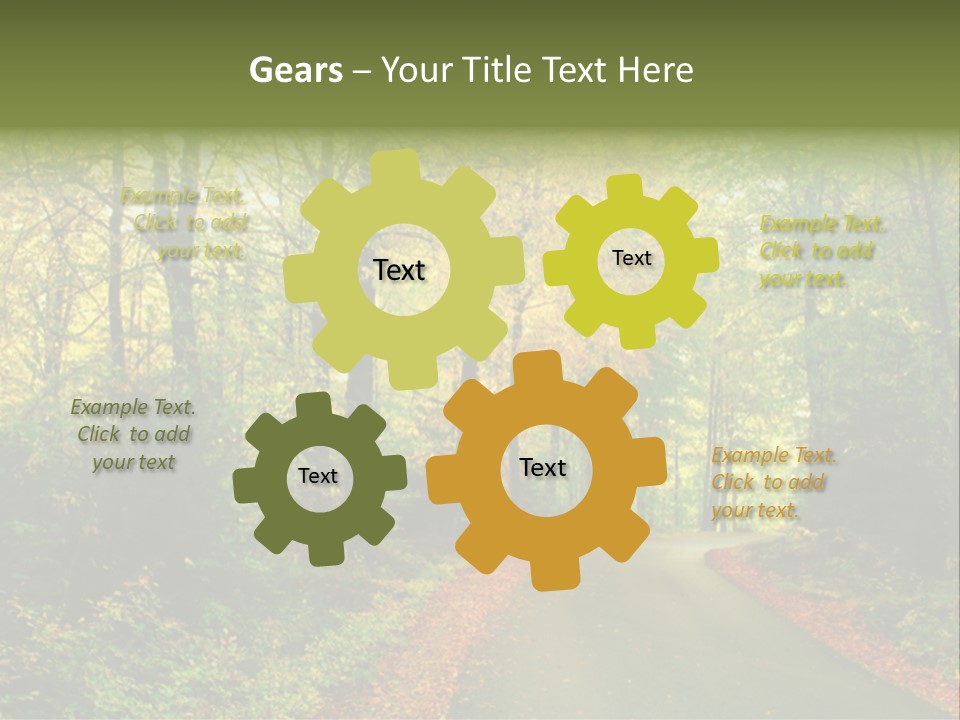 Gold Walk Colorful PowerPoint Template