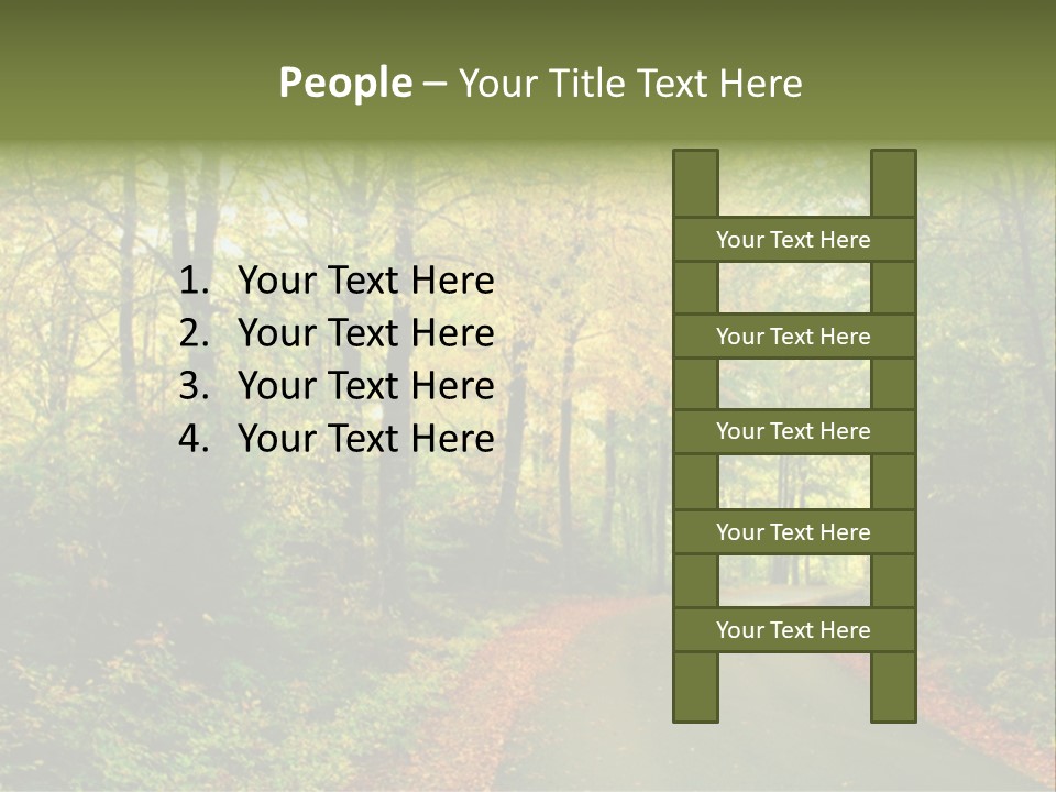 Gold Walk Colorful PowerPoint Template