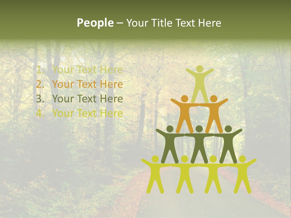 Gold Walk Colorful PowerPoint Template