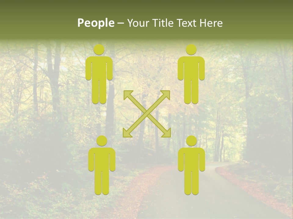 Gold Walk Colorful PowerPoint Template