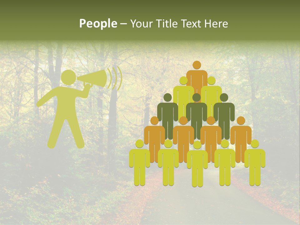 Gold Walk Colorful PowerPoint Template