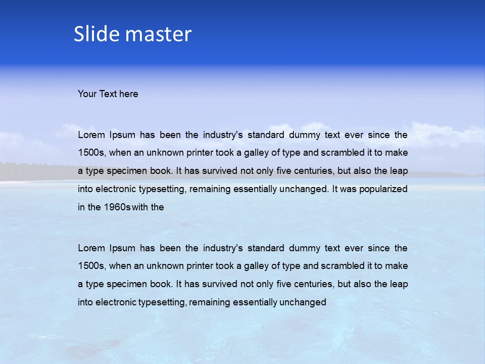 Tahiti Relaxing Vacation PowerPoint Template