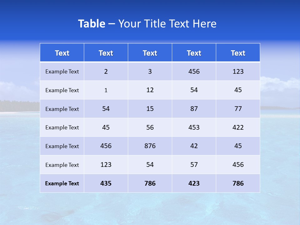 Tahiti Relaxing Vacation PowerPoint Template