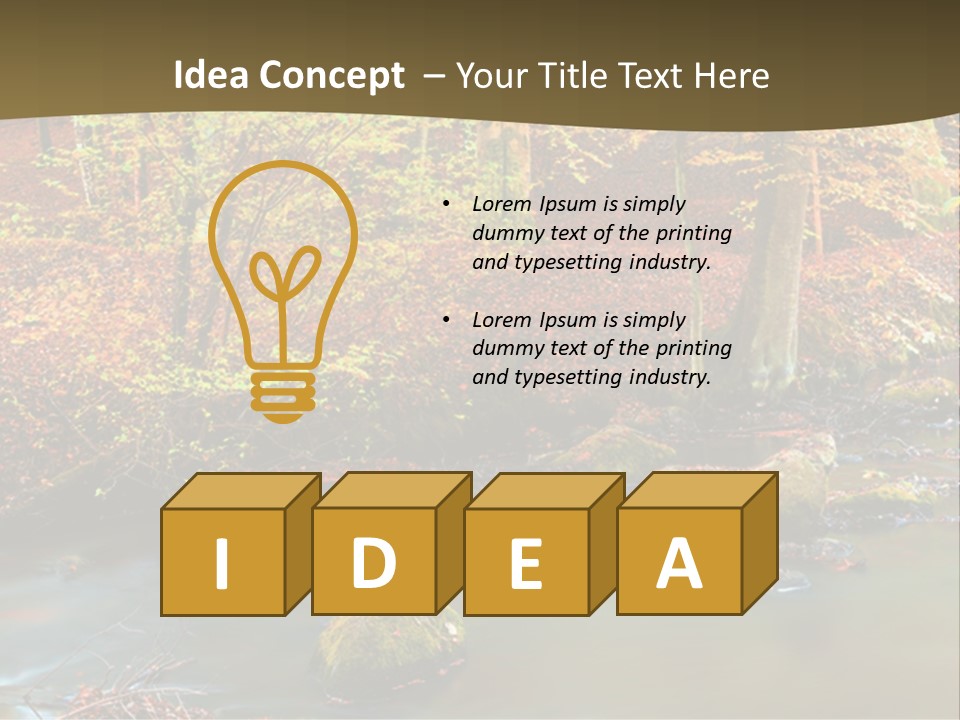 Brown Leaf Autumn PowerPoint Template