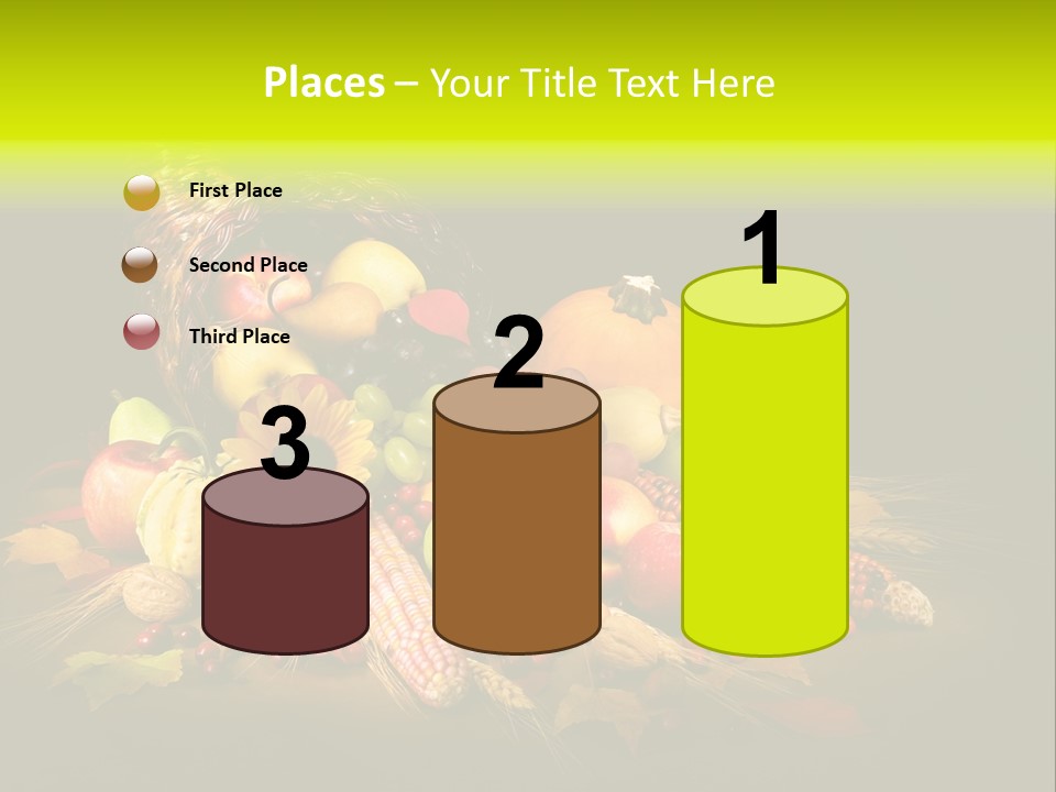 Squash Cornucopia Vegetable PowerPoint Template