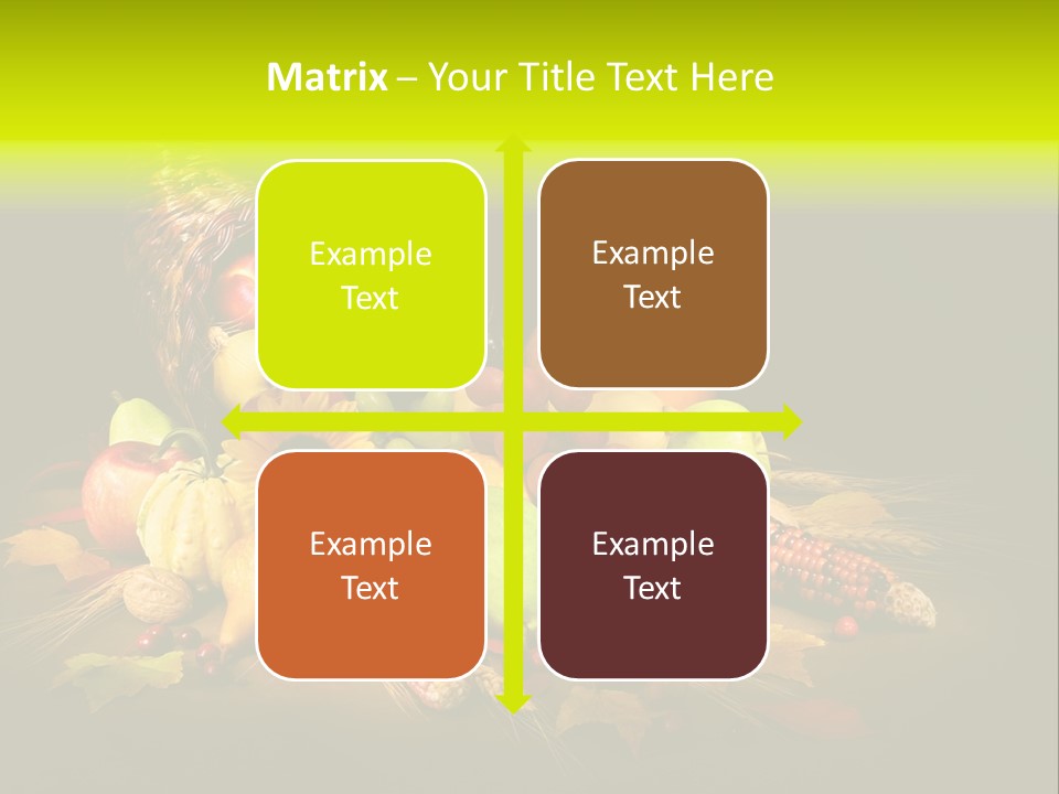 Squash Cornucopia Vegetable PowerPoint Template