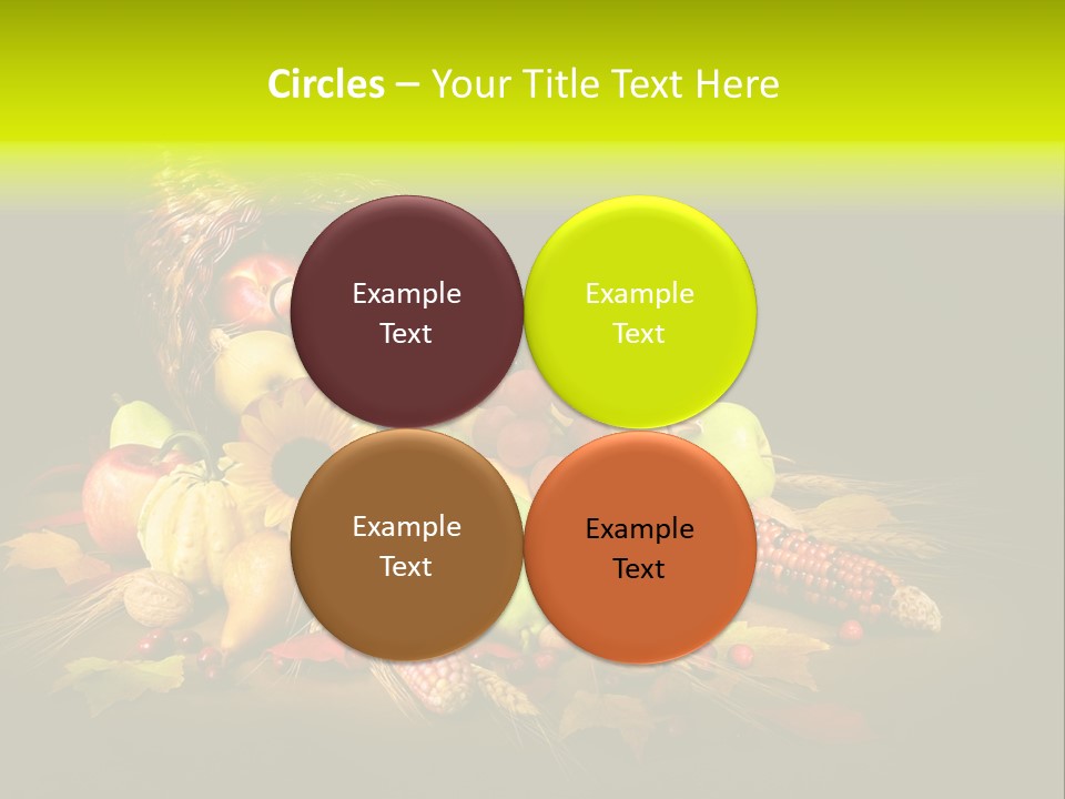 Squash Cornucopia Vegetable PowerPoint Template