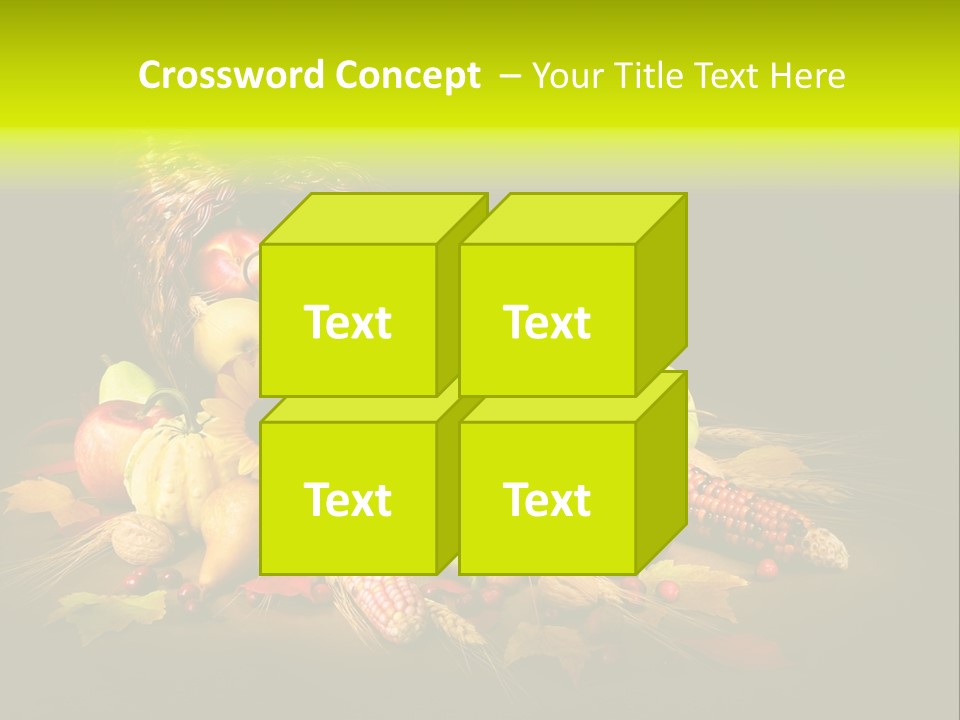Squash Cornucopia Vegetable PowerPoint Template