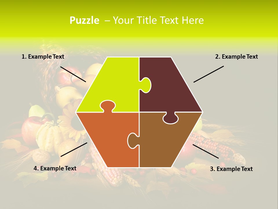 Squash Cornucopia Vegetable PowerPoint Template
