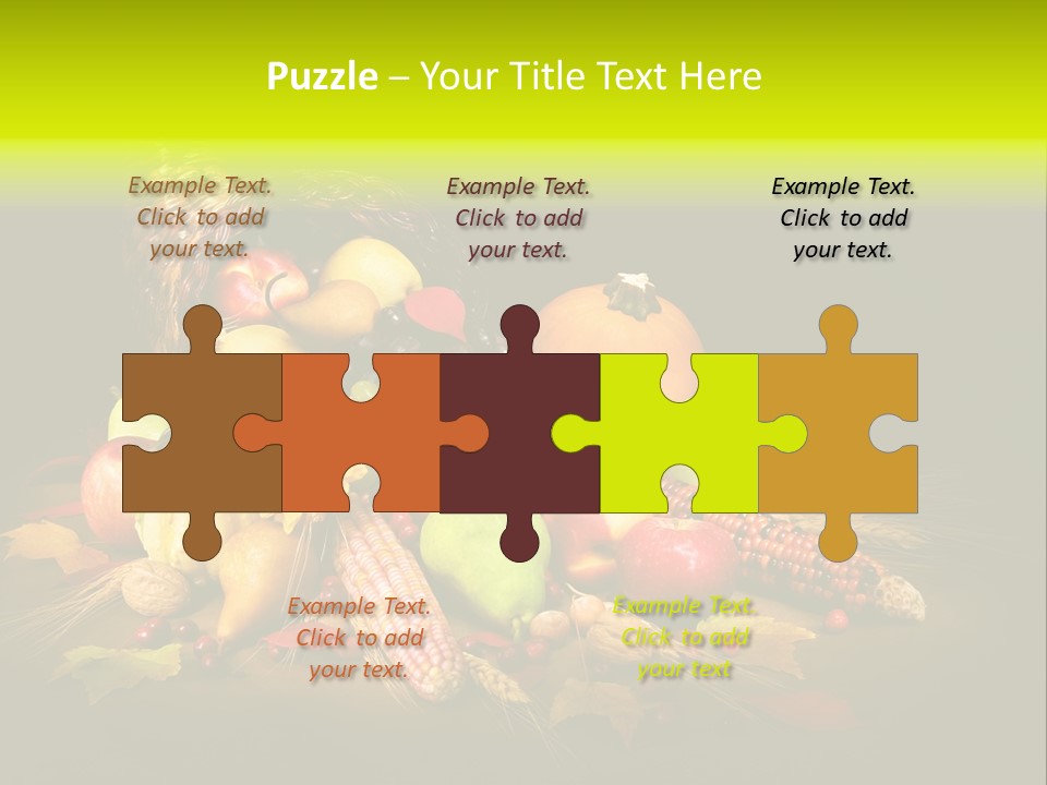 Squash Cornucopia Vegetable PowerPoint Template