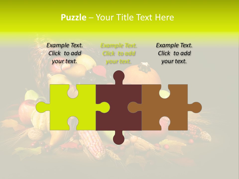 Squash Cornucopia Vegetable PowerPoint Template