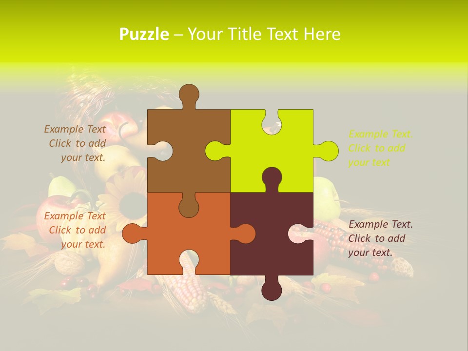 Squash Cornucopia Vegetable PowerPoint Template