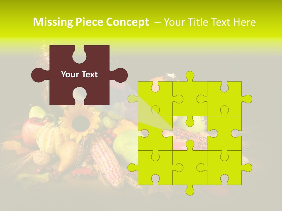 Squash Cornucopia Vegetable PowerPoint Template