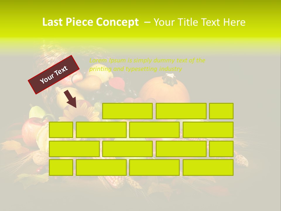 Squash Cornucopia Vegetable PowerPoint Template