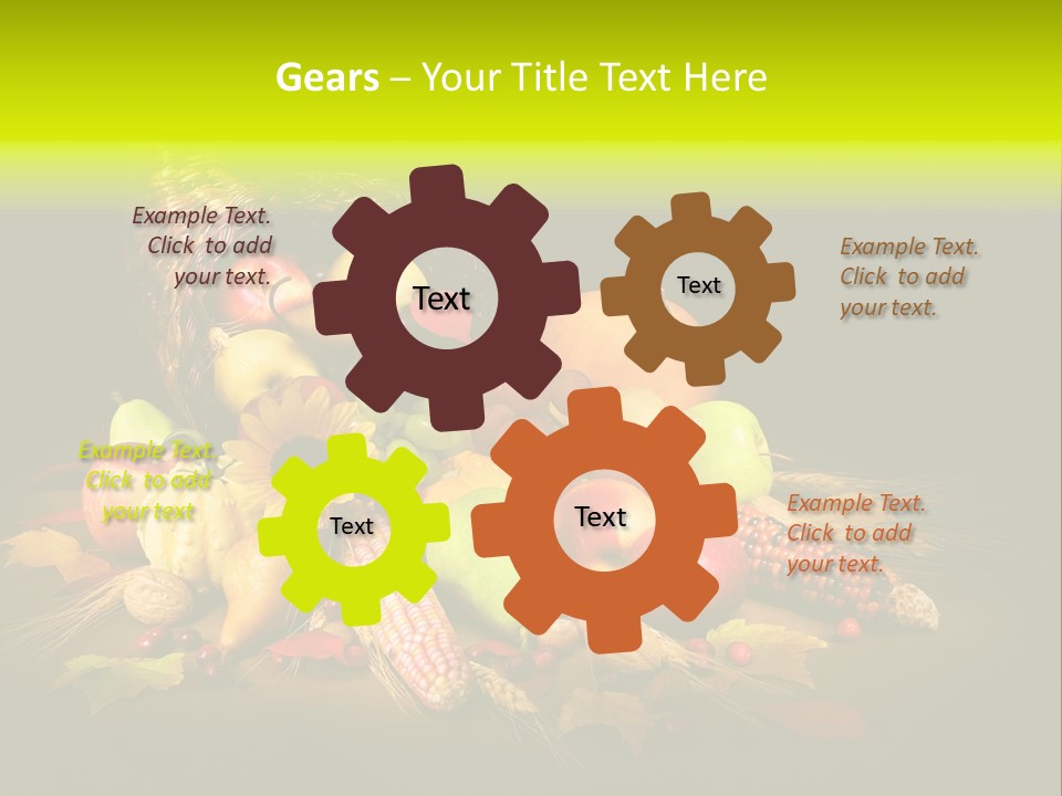 Squash Cornucopia Vegetable PowerPoint Template